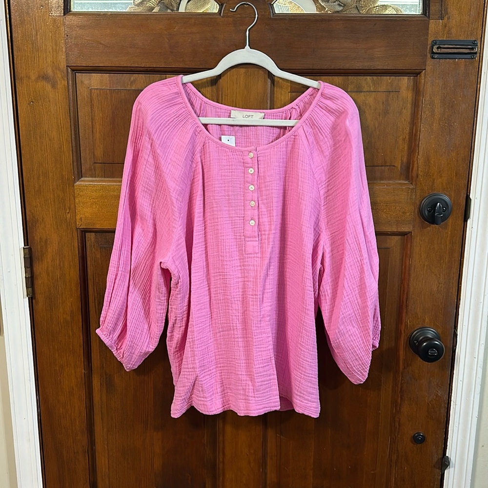 LOFT XL Pink Blouse